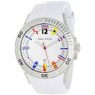  Nautica Mens N12567G BFD 101 Silver Dial Watch Watches