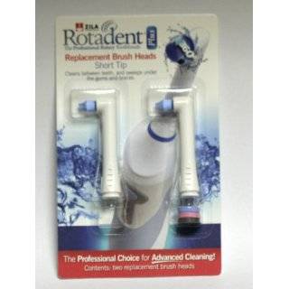  Pack of 2 Rotadent + PLUS Rota Dent Brush Head ELONGATED 