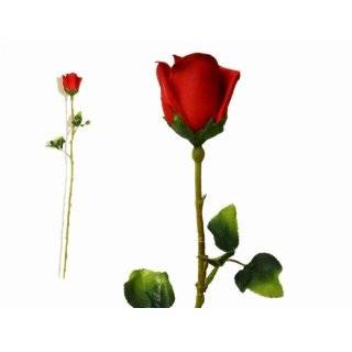24 pcs Single STEMS Silk Artificial Roses Wedding Flowers