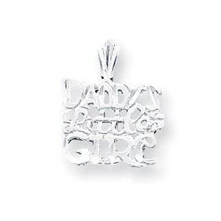 Sterling Silver Daddys Little Girl Charm   JewelryWeb