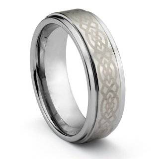 6MM Tungsten Carbide Wedding Band Ring w/Laser Etched Celtic Design 